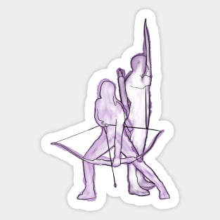 Purple archer duo Sticker